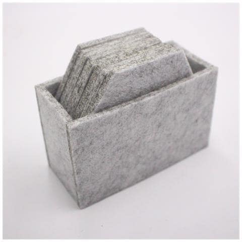 Set Di 8 Sottobicchieri Esagonali In Feltro Antigraffio Per Tazze E Bicchieri Lightgrey - Foto 2
