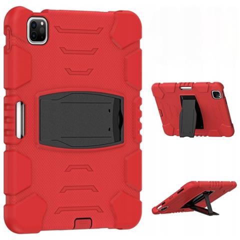 Custodia Per Tablet Ipad Pro 12.9"" 2018/2020 Con Supporto Blindata Rossa - Foto 4