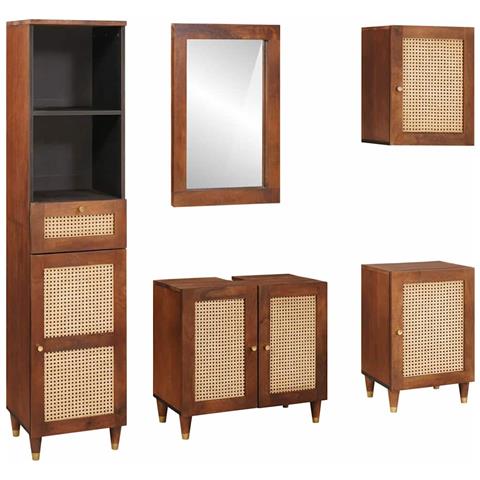 Mobili da bagno con cassetto con porta 5 pcs 38 x 33 x 160 cm - Foto 1