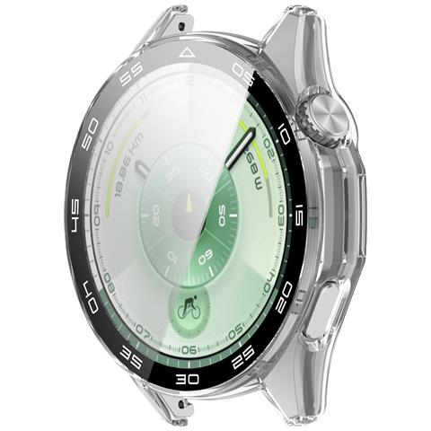 Custodia Protettiva Trasparente Con Scala Compatibile Con Huawei Watch Gt6 46mm - Pc + Vetro Temperato - Foto 2