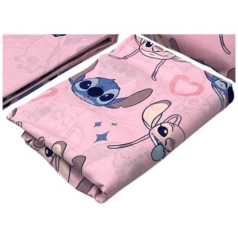 Completo Lenzuola Disney In 100% Cotone Letto Singolo Stich Girl - Foto 2