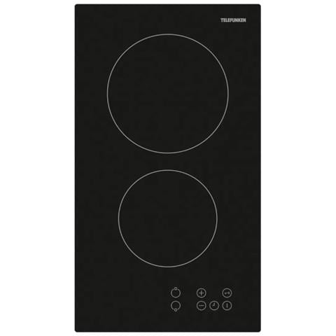 Piano Cottura Domino In Vetroceramica Nera Da 30 Cm E 3000 W - Tkdv2t - Foto 1