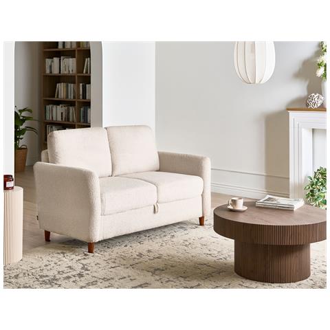 Divano 2 Posti Mare Bouclé Beige - Foto 1