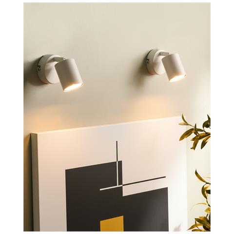 Set Di 2 Lampade Da Parete Nyando Metallo Bianco - Foto 1
