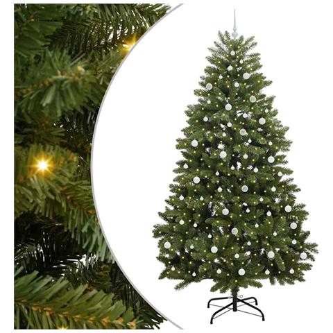 Albero di Natale artificiale Verde 240 cm PVC e Metallo - Foto 1