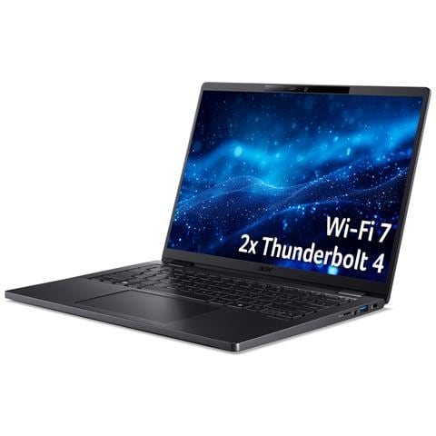 TravelMate P6 TM 14" U7-155H 16G 512GB W11P Intel Core Ultra 7 Computer portatile 35,6 cm (14") Touch screen WUXGA 16 GB LPDDR5x-SDRAM SSD Wi-Fi 7 (802.11be) Windows 11 Pro Nero - Foto 7