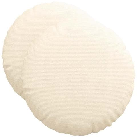 Cuscini per Seduta 2 pcs Crema Ø 50 cm Tessuto in Cords - Foto 1