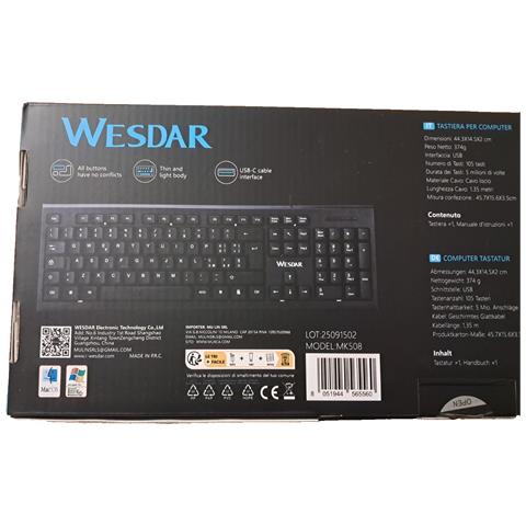 Mk508 Tastiera Cablata Usb 105 Tasti Per Pc Computer Windows E Mac - Foto 2