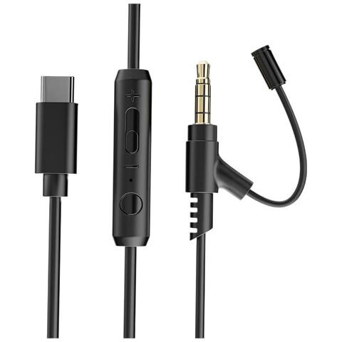 EMSP.H15MIC cuffia e auricolare Cablato A Padiglione Chiamate /Musica /Sport /Tutti i giorni USB tipo-C Nero - Foto 4