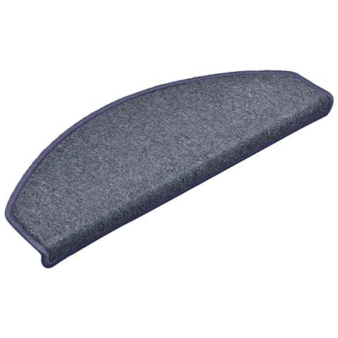 Tappetini per scale 30 pz 65x24x4 cm Grigio scuro e blu Semicircolari Grandi - Foto 2