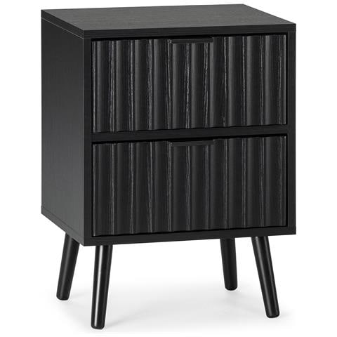 Comodino Lluvia 2 Cassetti Colore Nero - Foto 1