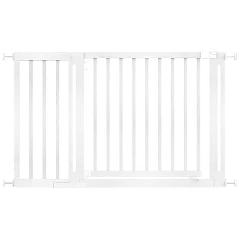Safetots Cancelletto Elegance In Legno, Bianco, 125cm - 133cm, Cancelletto Di Sicurezza A Pressione, Passaggio Extra Largo Di 73cm - Foto 1