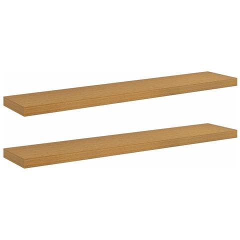 Scaffale da parete 2 pcs Beige 120 x 23,5 x 4 cm - Foto 1