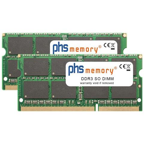 Memoria Phs Da 16 Gb (2x8 Gb) Kit Di Memoria Ram Per Qnap Ts-251a Ddr3 So Dimm 1600 Mhz Pc3l-12800s (sp210882) - Foto 1