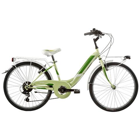 Bici Da Bambina Linea Venere Bimba Misura 24 Cambio 6v Bicicletta Da Ragazza Ven24cc City Bike Completa Di Accessori - 35 Nero Opaco Fuxia - Foto 3