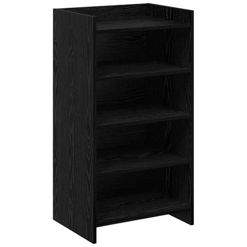 Mobile per scarpe con archiviazione Rovere Nero 48 x 36 x 92 cm - Foto 1