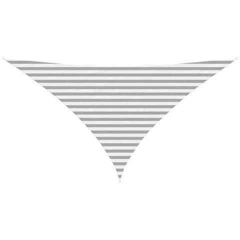 Vela da ombra solare Grigio chiaro e bianco 3,5 x 3,5 x 4,9 m - Foto 1