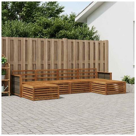 Set divani 6 pcs Legno di Acacia Massello - Foto 2