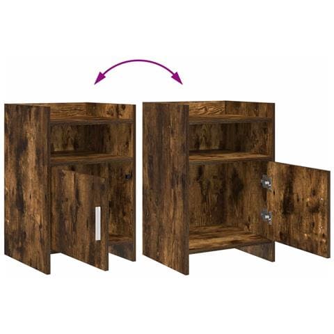 Comodini Rovere Fumo 40 x 36 x 60 cm Legno ingegnerizzato - Foto 9