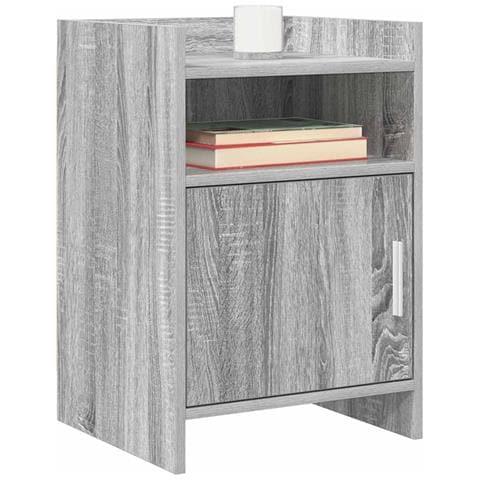Comodini Sonoma grigio 40 x 36 x 60 cm Legno ingegnerizzato - Foto 2