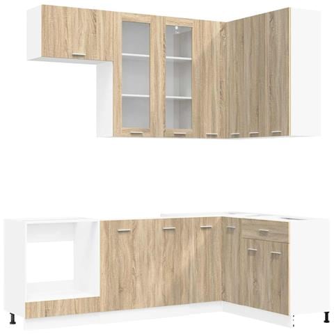 Unità Cucina LYON 8 pcs Rovere Sonoma Legno ingegnerizzato - Foto 1