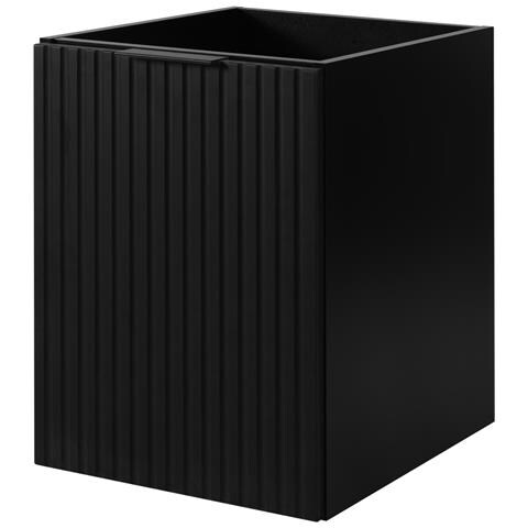 Mobile sottolavabo nero da 80 cm, 2 cassetti, ripiano nero, piano di lavoro effetto marmo nero - Foto 2