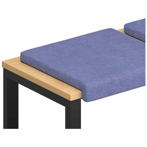 Cuscino per panchina 4 pz Tessuto Blu jeans Profondità 35 cm - Foto 1