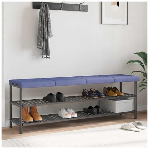 Cuscino per panchina 4 pz Tessuto Blu jeans Profondità 35 cm - Foto 2