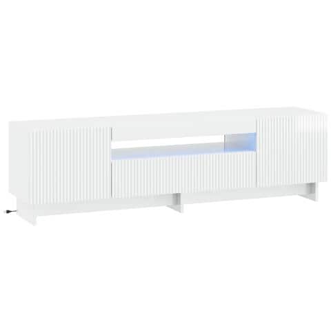 Mobile TV LED Bianco Lucido Legno ingegnerizzato - Foto 1