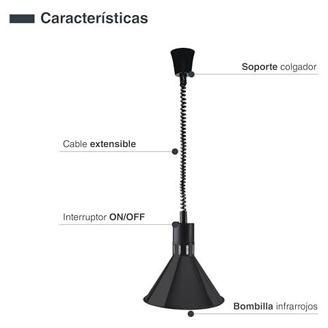 69576 - Lampada riscaldante a infrarossi, lampada conica estensibile, - Foto 2