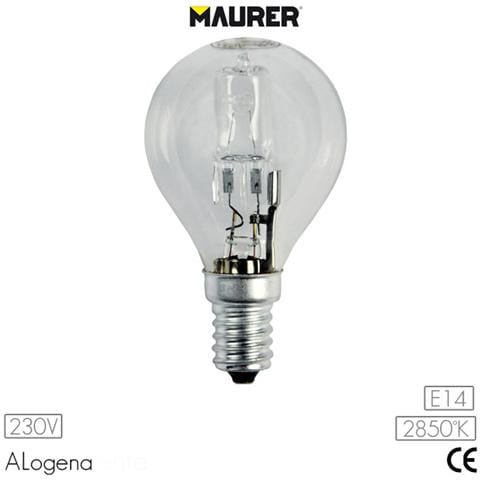 Lampadina alogena chiara luce calda 2850K E 14 W42 V230 - Foto 2