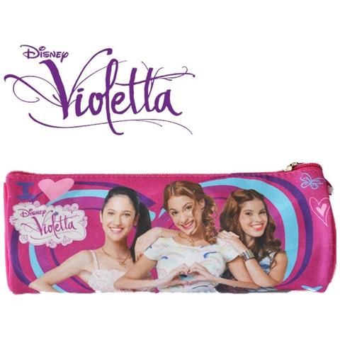 Tombolino Astuccio Portacolori Scuola O Il Disegno Disney Violetta E Friends - Foto 3