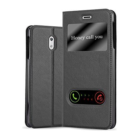 Custodia Compatibile Con Nokia 3 2017 In Nero Cometa - Coperchio Protettivo Con Chiusura Magnetica, Funzione Stand E 2 Finestre Di Visualizzazione - Foto 1