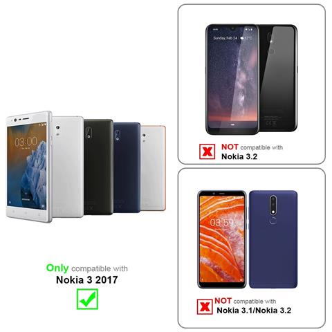 Custodia Compatibile Con Nokia 3 2017 In Nero Cometa - Coperchio Protettivo Con Chiusura Magnetica, Funzione Stand E 2 Finestre Di Visualizzazione - Foto 10