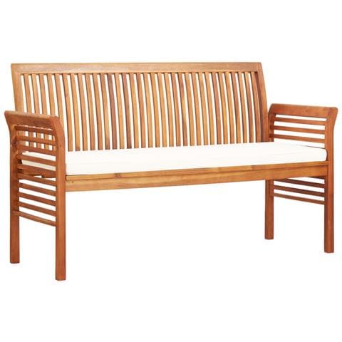 Panca Da Giardino A 3 Posti 150 Cm In Legno Massello Di Acacia - Foto 1