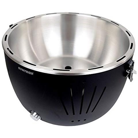 Bg-100b-round - Barbecue A Carbonella Ultra Veloce E A Basso Fumo, Con Custodia, Nero - Foto 2