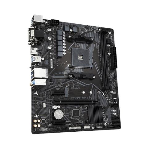 Scheda Madre A520m S2h - Supporta Cpu Amd Ryzen Serie 5000 Am4, Vrm Digitale Puro 4+3 Fasi, Fino A 5100mhz Ddr4 (oc), - Foto 2