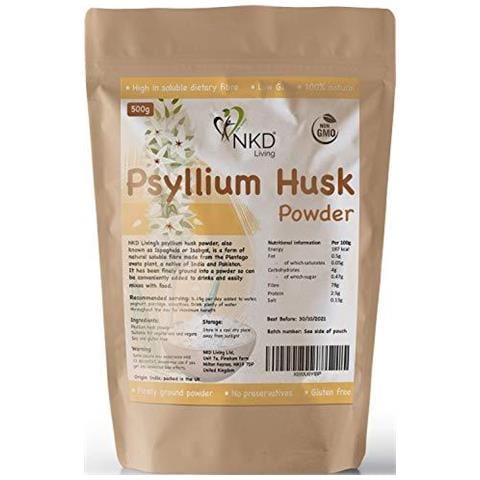 Psyllium Husk Polvere Da (500g) Testato Per Metalli Pesanti Microrganismi E Oltre 500 Pesticidi (500g) - Foto 1