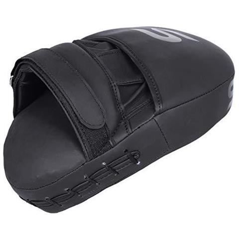 Boxe Messa A Fuoco Pad Hook E Pelle Jab Guanti Di Kickboxing Mma Curvo Braccio Sciopero Shield Di Perforazione Target Pad Arti Marziali Muay Thai Training (nero Opaco) - Foto 4