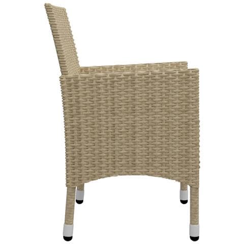 Set Mobili da Pranzo per Giardino 3 pz Beige - Foto 2