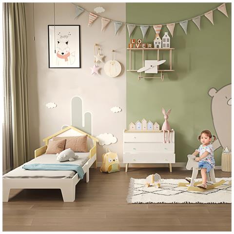 Cavallo A Dondolo Per Bambini 3-6 Anni, Design Classico In Legno - Bianco - Foto 6