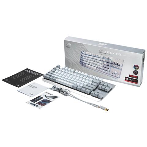 Tastiera Gaming USB Meccanica ROG Strix Scope NX TKL Moonlight White Retroilluminata Colore Bianco (Layout Italiano) - Foto 4