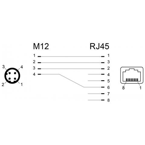66313 adattatore per inversione del genere dei cavi M12 RJ45 Nero - Foto 3