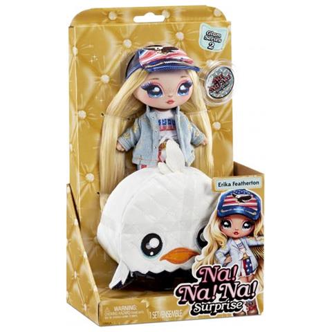 N / A! N / A! N / A! Surprise - Erika Featherton - Bambola Modello In Tessuto (aquila) Da 19 Cm Con Accessori - Foto 2