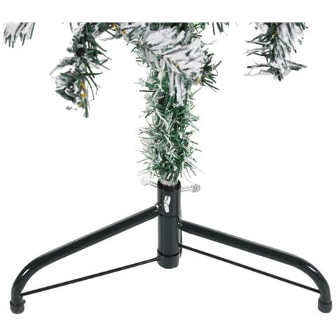 Albero Natale Artificiale Sottile a Metà Neve Fioccata 150 cm - Foto 2