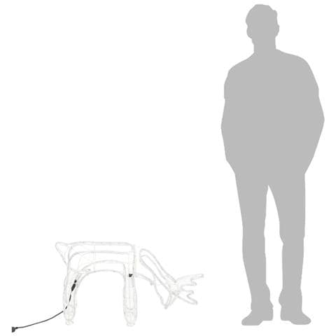Figura Natalizia Renna Bianco Freddo 73x31x45 cm - Foto 7