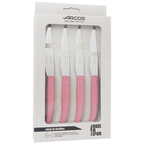 Set Di 4 Pezzi Di Coltelli In Microperla Rosa - Foto 1