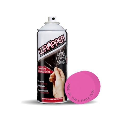 Wrapper, Pellicola Spray Rimovibile, 400 Ml - Fuxia Fluo - Foto 1