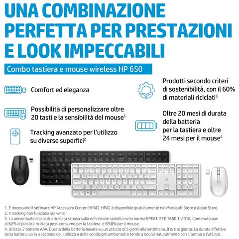 Combo tastiera e mouse wireless 650 - Foto 2