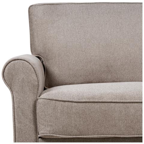 Divano 3 Posti Ronneby Tessuto Marrone Chiaro - Foto 2